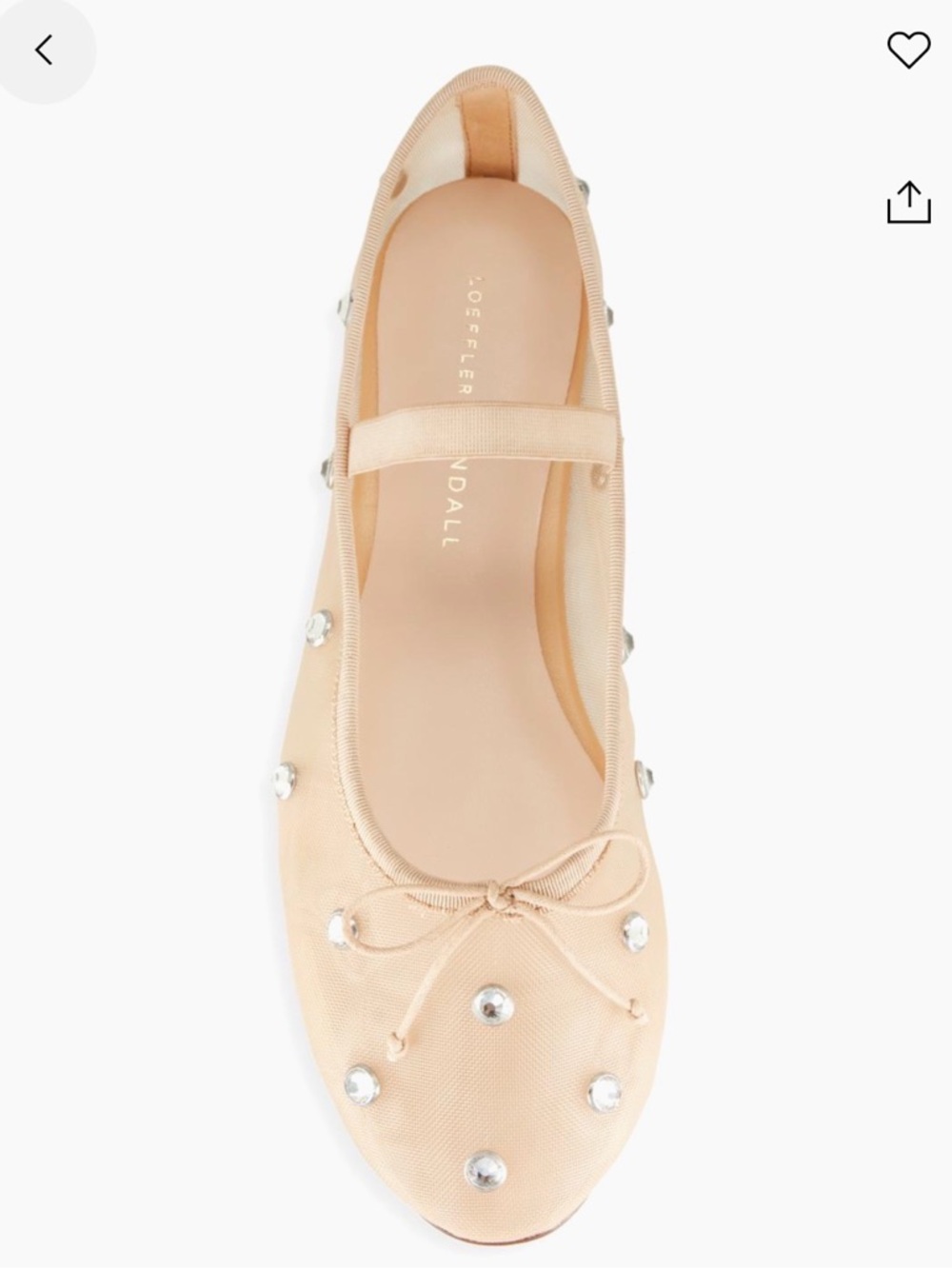 NWT Leonie Soft Ballet Flats in Caramel (nude color w/ rhinestones) women’s 6.5 - Picture 6 of 11